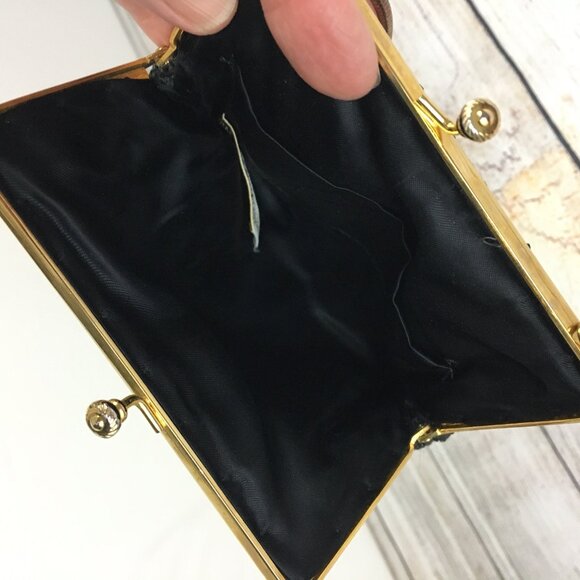 VTG Ed B Robinson Handbag Purse Beaded Black Kiss Clasp - Picture 7 of 10